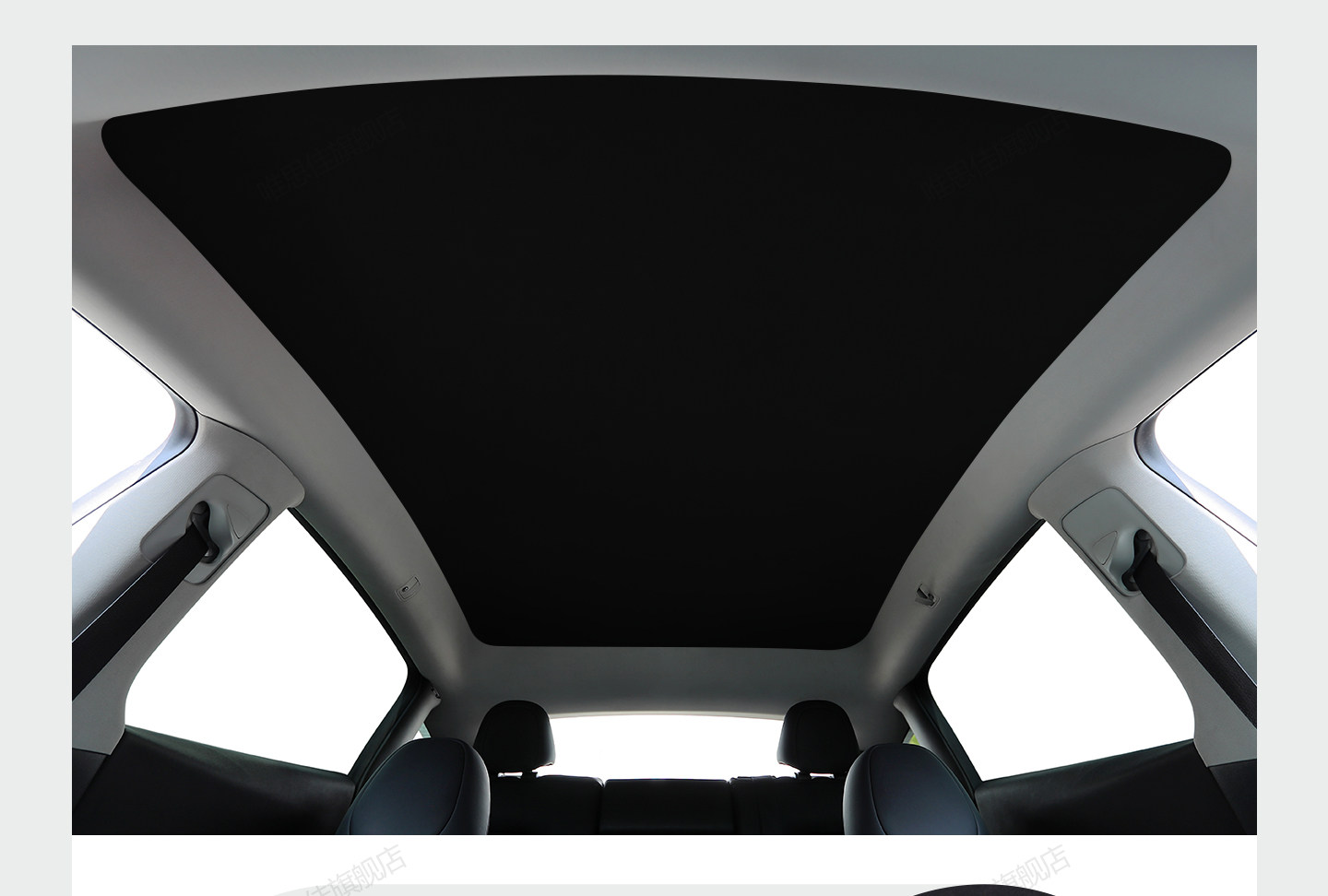 mincar-sunroof-full-cover Mincar Sunroof shade flat against the glass roof